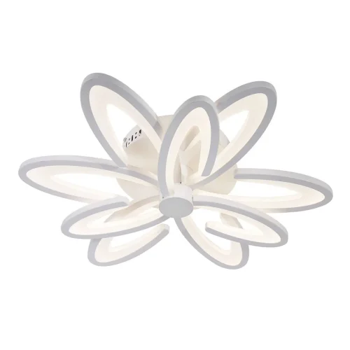 Люстра с пультом LED Florinas OML-49307-87 Omnilux белая на 1 лампу, основание белое в стиле хай-тек с пультом