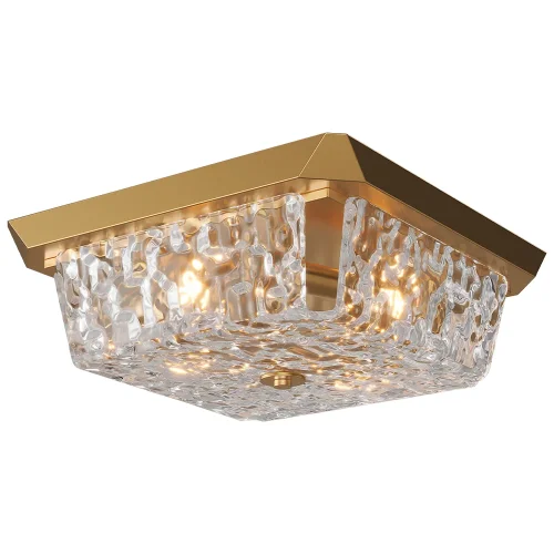 Светильник потолочный DAMIAN PL4 GOLD Crystal Lux прозрачный 4 лампы, основание золотое в стиле современный  фото 2