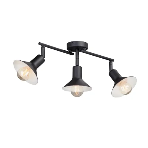Спот с 3 лампами V4808-1/3PL Vitaluce чёрный E27 в стиле лофт 