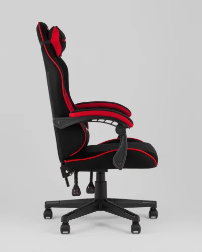 Кресло спортивное TopChairs Phantom, ткань, черно-красный УТ000039473 Stool Group, красный чёрный/текстиль, ножки/полимер/чёрный, размеры - 1250*1350***68* фото 6