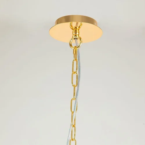Люстра подвесная Cutie 2868-7P Favourite янтарная на 7 ламп, основание золотое в стиле классический  фото 3