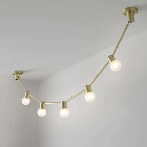 Дизайнерский Светильник потолочный RIVIERE 167836-26 ImperiumLoft белый на 5 ламп, основание золотое в стиле современный фото 4