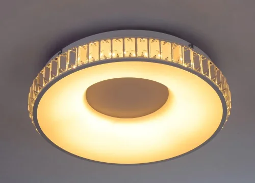 Светильник потолочный LED с пультом 10214/1LED Escada белый на 1 лампу, основание белое в стиле современный с пультом фото 3