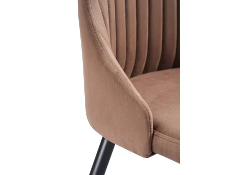 Деревянный стул Нараян velutto 23 / черный 462158 Woodville, коричневый/велюр, ножки/металл/чёрный, размеры - ****470*540 фото 6