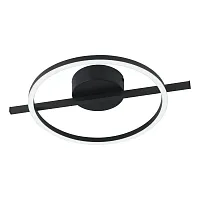 Светильник потолочный LED Amandolo 901113 Eglo чёрный на 1 лампу, основание чёрное в стиле хай-тек современный 