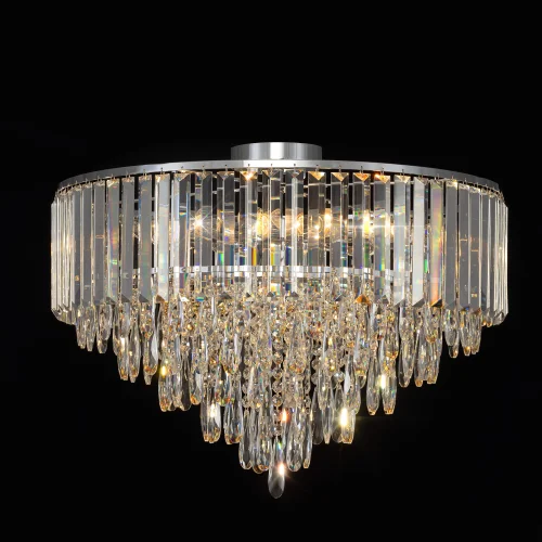 Люстра потолочная хрустальная Leonna CL320191 Citilux прозрачная на 10 ламп, основание хром в стиле классический современный фото 4 Люстра потолочная хрустальная Leonna CL320191 Citilux прозрачная на 10 ламп, основание хром в стиле классический современный фото 4