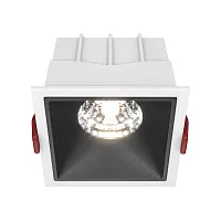 Светильник точечный Alfa LED DL043-01-15W4K-SQ-WB Maytoni чёрный белый 1 лампа, основание белое чёрное в стиле модерн 