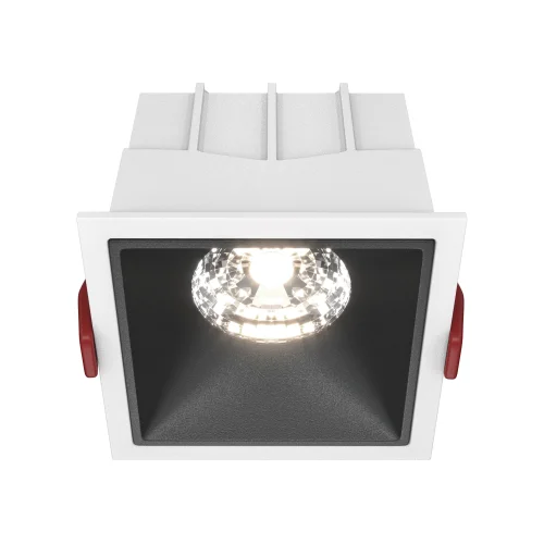 Светильник точечный Alfa LED DL043-01-15W4K-D-SQ-WB Maytoni белый чёрный 1 лампа, основание белое чёрное в стиле современный 