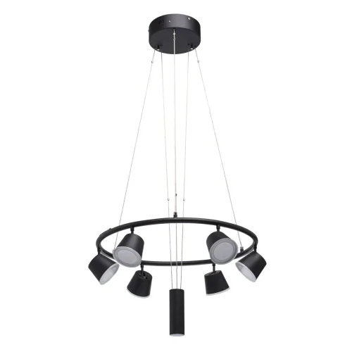 Светильник подвесной LED Гэлэкси 632015106 MW-Light чёрный на 6 ламп, основание чёрное в стиле современный хай-тек 