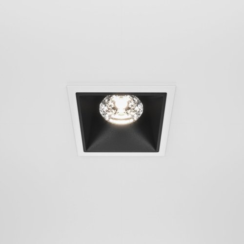 Светильник точечный Alfa LED DL043-01-15W4K-D-SQ-WB Maytoni белый чёрный 1 лампа, основание белое чёрное в стиле современный  фото 4