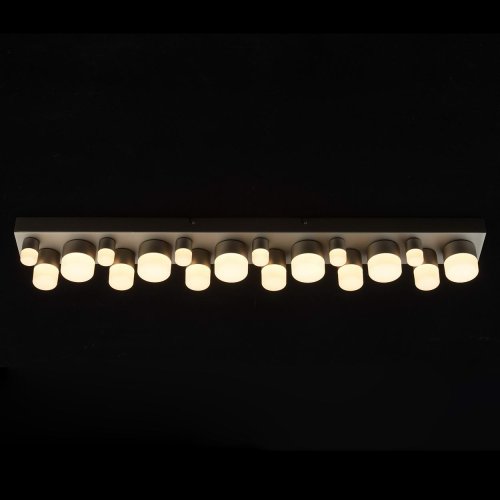 Люстра потолочная LED Морфей 710010118 DeMarkt белая на 18 ламп, основание матовое никель в стиле хай-тек  фото 2