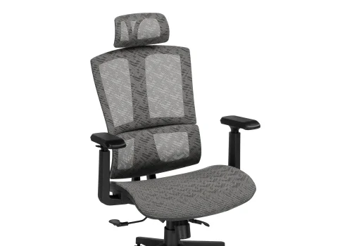Компьютерное кресло Lanus gray / black 15567 Woodville, серый/ткань, ножки/пластик/чёрный, размеры - *1270***680*620 фото 6