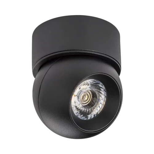 Светильник накладной LED Intero i07407 Lightstar чёрный 1 лампа, основание чёрное в стиле хай-тек современный круглый