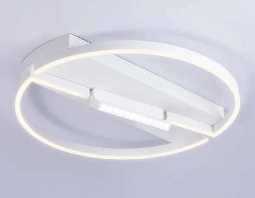 Светильник потолочный LED с пультом FL51459 Ambrella light белый 1 лампа, основание белое в стиле современный хай-тек кольца фото 4