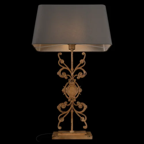 Настольная лампа Lace 10439T/B LOFT IT серая на 1 лампу, основание золотое коричневое металл в стиле современный замковый фото 4