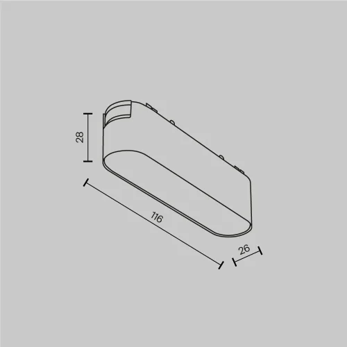Трековый светильник LED Magnetic track system Radity TR080-1-6W3K-W Maytoni белый для шинопроводов серии Magnetic track system Radity белый фото 8