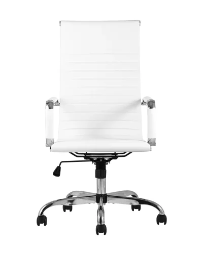 Кресло руководителя TopChairs City, белое УТ000001922 Stool Group, белый/экокожа, ножки/металл/коричневый, размеры - ****520*660 фото 3