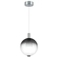 Светильник подвесной LED Colore 805401 Lightstar чёрный серый 1 лампа, основание матовое хром никель серое в стиле арт-деко 