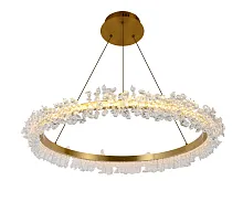 Люстра подвесная LED Лаура 08248,36A Kink Light прозрачная на 1 лампа, основание латунь в стиле современный кольца