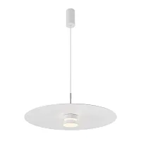 Светильник подвесной LED Platte MOD352PL-L10W3K1 Maytoni белый 1 лампа, основание белое в стиле современный хай-тек 