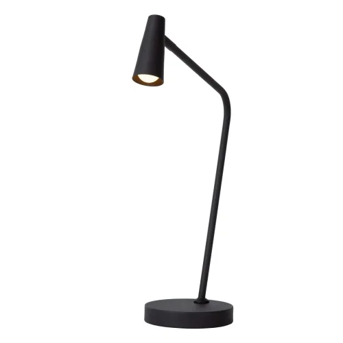 Настольная лампа офисная LED Stirling 36620/03/30 Lucide чёрная 1 лампа, основание чёрное металл в стиле современный  фото 6