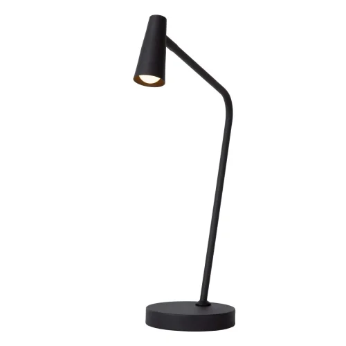 Настольная лампа офисная LED Stirling 36620/03/30 Lucide чёрная на 1 лампу, основание чёрное металл в стиле современный фото 6