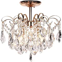 Люстра потолочная Crown 1113/4PL Gold Escada прозрачная на 4 лампы, основание золотое в стиле современный 