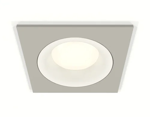 Светильник точечный XC7633001 Ambrella light серый белый 1 лампа, основание белое серое в стиле хай-тек современный 