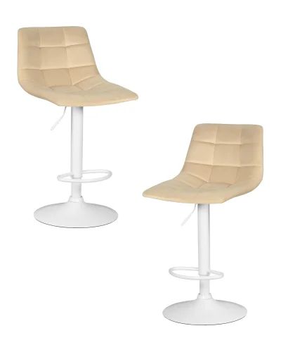 Набор 2 шт Стул барный DOBRIN TAILOR WHITE (бежевый велюр (MJ9-10)) цвет сиденья бежевый велюр (MJ9-10), цвет основания белый Dobrin, бежевый/велюр, ножки/металл/, размеры - 920*1130**** Набор 2 шт Стул барный DOBRIN TAILOR WHITE (бежевый велюр (MJ9-10)) цвет сиденья бежевый велюр (MJ9-10), цвет основания белый Dobrin, бежевый/велюр, ножки/металл/, размеры - 920*1130****