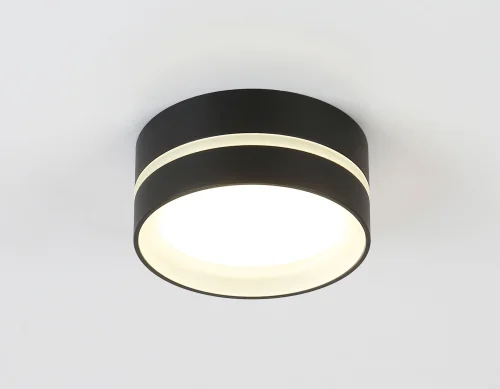 Светильник накладной TN5392 Ambrella light чёрный 1 лампа, основание чёрное в стиле хай-тек современный круглый фото 3