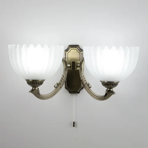 Бра с выключателем Севилья CL414323 Citilux белый на 2 лампы, основание бронзовое в стиле классический  фото 2