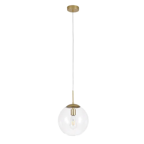 Светильник подвесной Volare A1925SP-1GO Arte Lamp прозрачный на 1 лампу, основание золотое в стиле современный шар