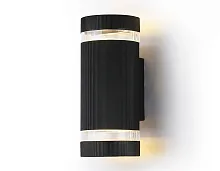 Настенный светильник ST2562 Ambrella light уличный IP54 чёрный 2 лампы, плафон чёрный в стиле хай-тек современный GU10