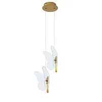 Светильник подвесной LED Darcy A2187SP-2GO Arte Lamp прозрачный 1 лампа, основание золотое в стиле современный бабочки