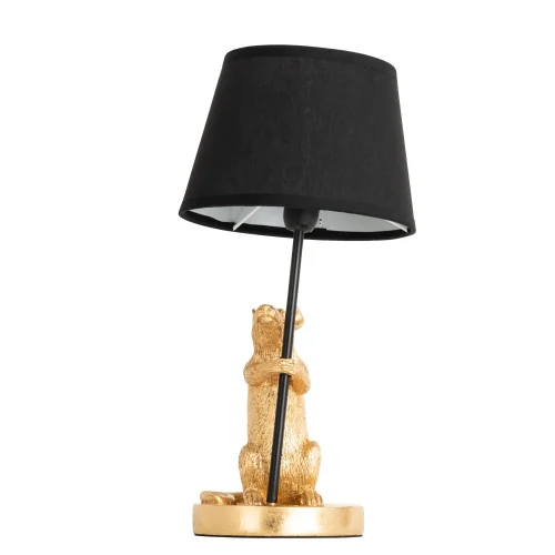 Настольная лампа Chloe A4420LT-1GO Arte Lamp чёрная на 1 лампу, основание золотое полимер в стиле современный 