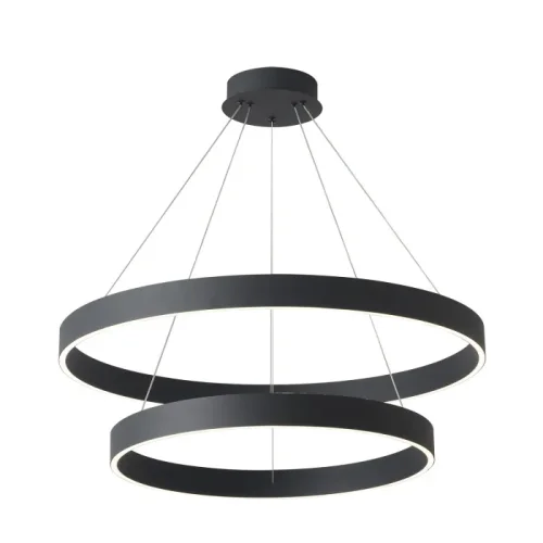 Люстра подвесная ЛЕД с пультом TRON SP123W LED BLACK Crystal Lux белая на 1 лампу, основание чёрное в стиле минимализм кольца с пультом фото 4 Люстра подвесная ЛЕД с пультом TRON SP123W LED BLACK Crystal Lux белая на 1 лампу, основание чёрное в стиле минимализм кольца с пультом фото 4