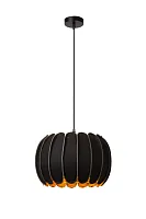 Светильник подвесной Spencer 34445/30/30 Lucide чёрный 1 лампа, основание чёрное в стиле винтаж 