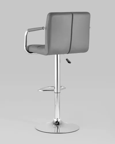 Стул барный Малави, серый NP УТ000039148 Stool Group, серый/экокожа, ножки/металл/, размеры - 910*1110**** фото 6