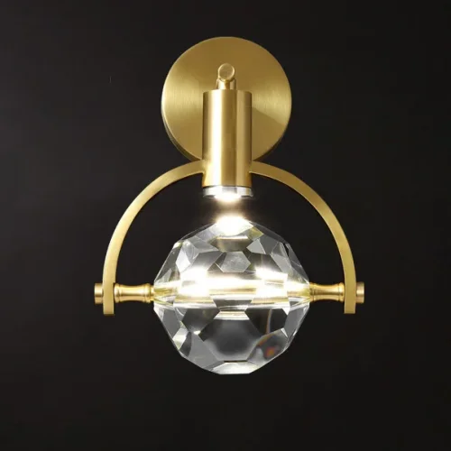 Настенный светильник GOLF WALL 208317-23 ImperiumLoft прозрачный на 1 лампу, основание латунь в стиле современный фото 2