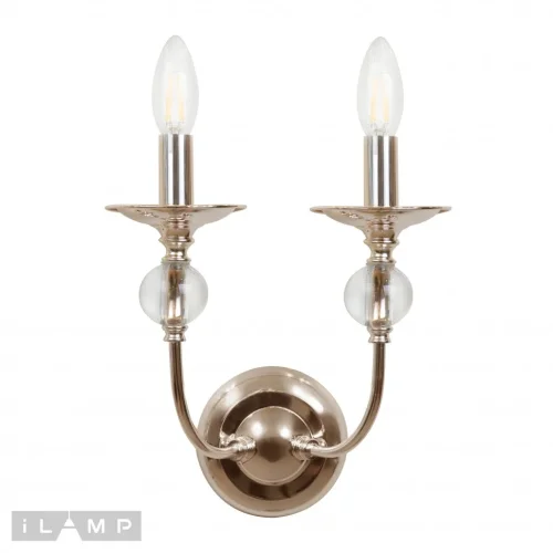 Бра Aura B1030-2 GD iLamp без плафона на 2 лампы, основание золотое в стиле американский современный 