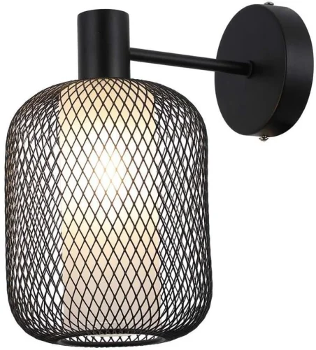 Бра Tokri 4602-1W F-promo чёрный белый на 1 лампу, основание чёрное в стиле лофт 