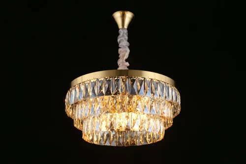 Люстра подвесная Francheska APL.837.03.08 Aployt янтарная на 8 ламп, основание бронзовое в стиле классический  фото 7