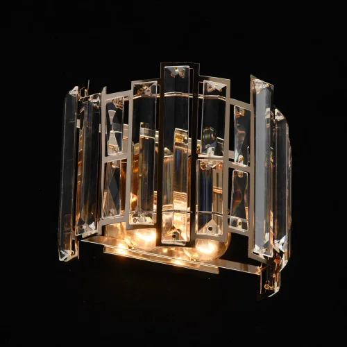Бра Бриз 111021402 DeMarkt прозрачный на 2 лампы, основание золотое в стиле классический  фото 3