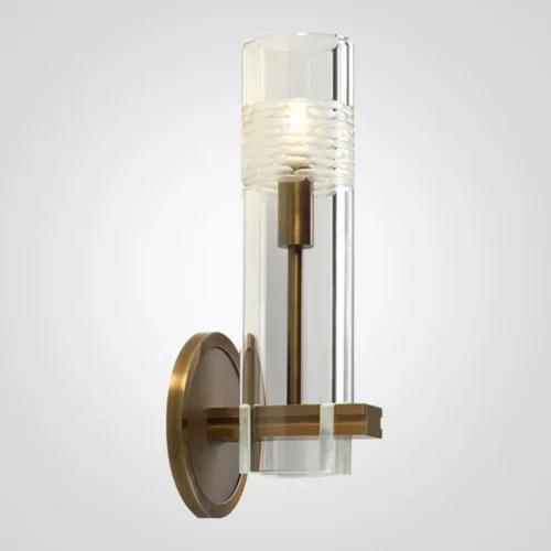 Настенный светильник (Бра) Chamont 154984-60 ImperiumLoft прозрачный на 1 лампа, основание латунь в стиле современный 
