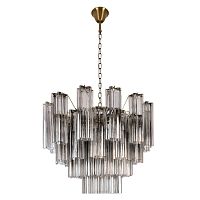 Люстра подвесная Мурано / Murano 10580/600 Ash LOFT IT чёрная дымчатая на 10 ламп, основание бронзовое в стиле современный арт-деко 