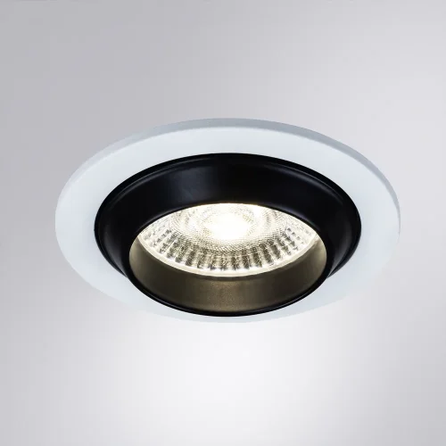 Светильник точечный LED Uva A3318PL-1WH Arte Lamp чёрный белый 1 лампа, основание белое в стиле современный круглый фото 2