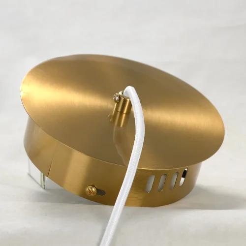 Светильник подвесной LED LSP-8694 Lussole белый 1 лампа, основание матовое золото в стиле хай-тек кольца фото 4