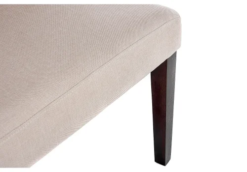 Деревянный стул Elegance dark walnut / fabric cream 11027 Woodville, бежевый/ткань, ножки/дерево/коричневый, размеры - ****520*580 фото 9