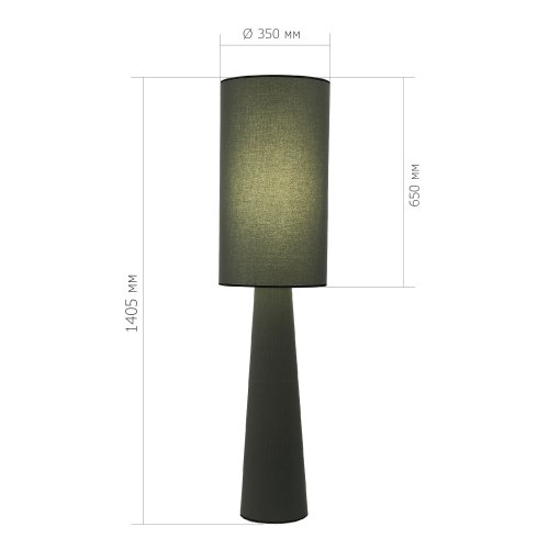 Торшер Jackie SL1354.705.01 ST-Luce зелёный на 1 лампу, основание зелёное в стиле рустик фото 5