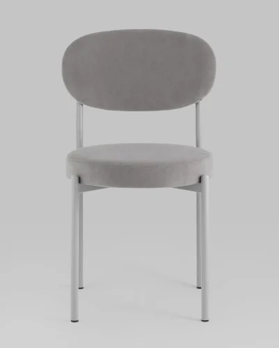 Стул Бриф SN велюр серый каркас светло-серый муар, 4шт./уп. УТ000040889 Stool Group, серый/велюр, ножки/металл/, размеры - ***** фото 7
